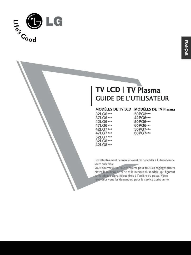 Imagen de la primera página del manual del dispositivo 32LG80UR