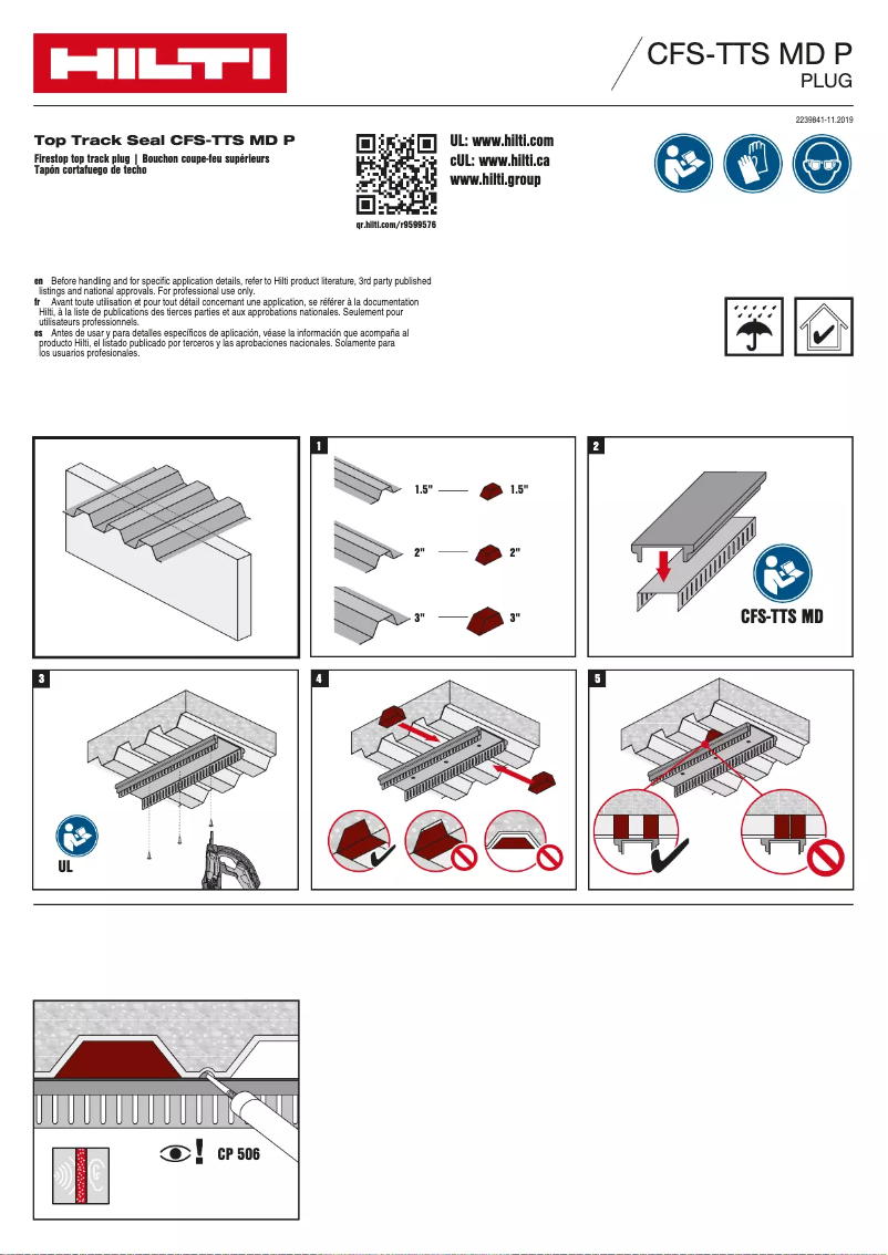 Imagen de la primera página del manual del dispositivo CFS-TTS MD P