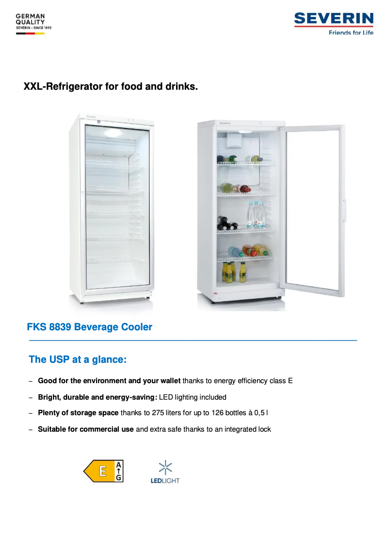 Página 1 del manual Ficha técnica Severin FKS 8839