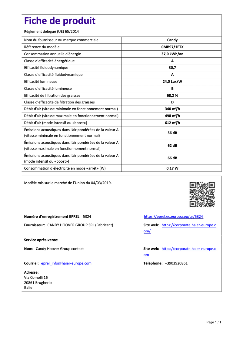 Imagen de la primera página del manual del dispositivo CMB97/1ETX