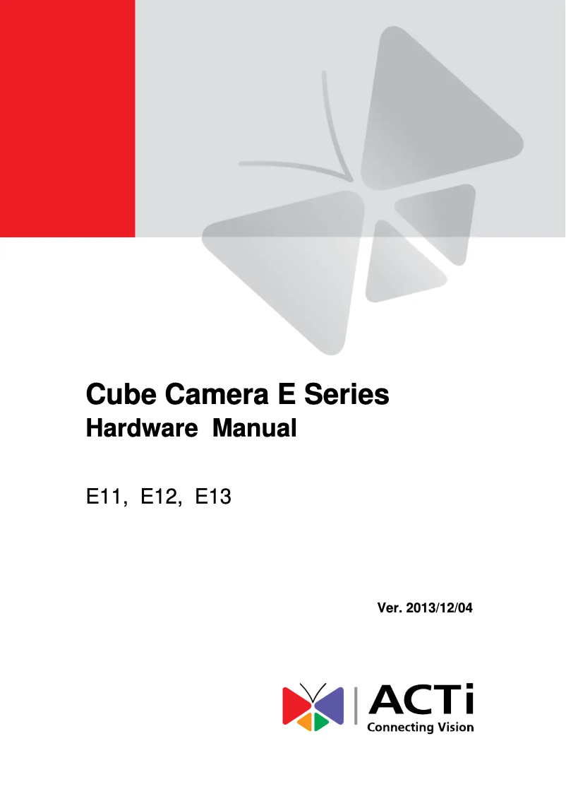 Imagen de la primera página del manual del dispositivo E13