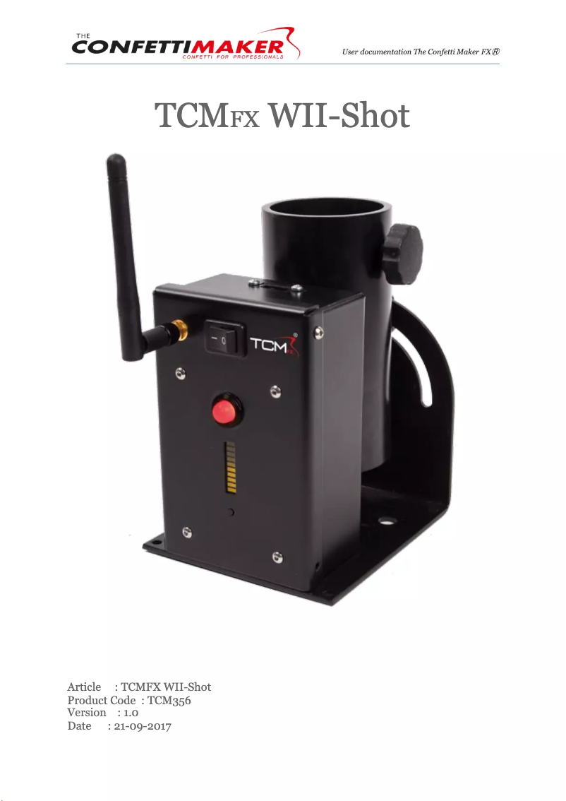 Imagen de la primera página del manual del dispositivo WII-Shot