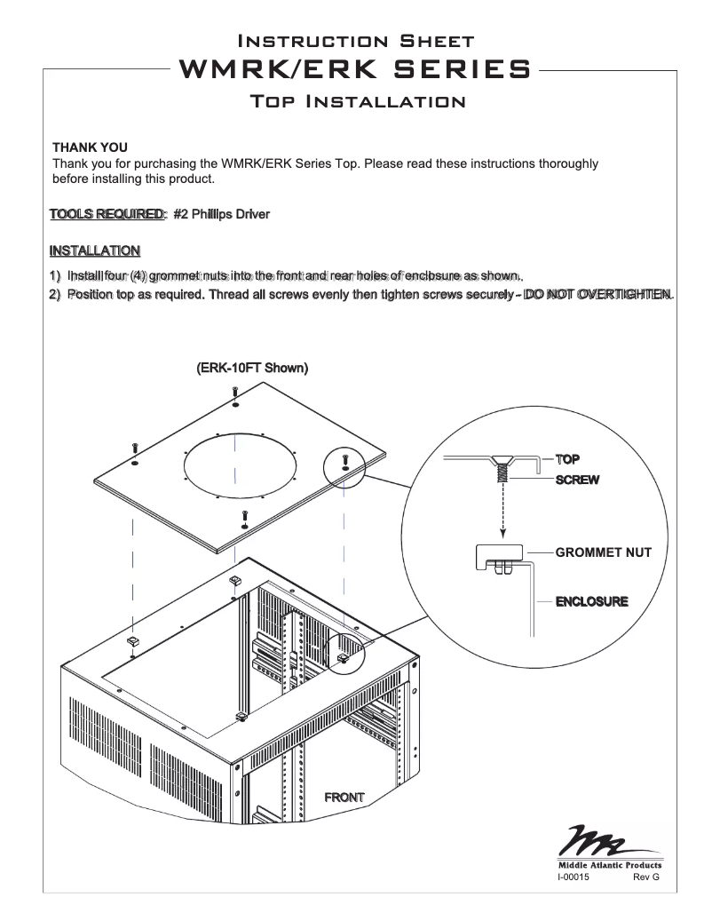 Imagen de la primera página del manual del dispositivo ERK-4FT