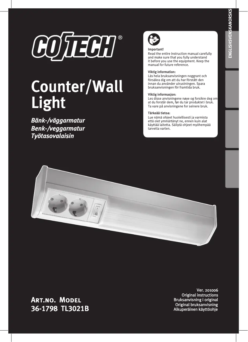Imagen de la primera página del manual del dispositivo TL3021B