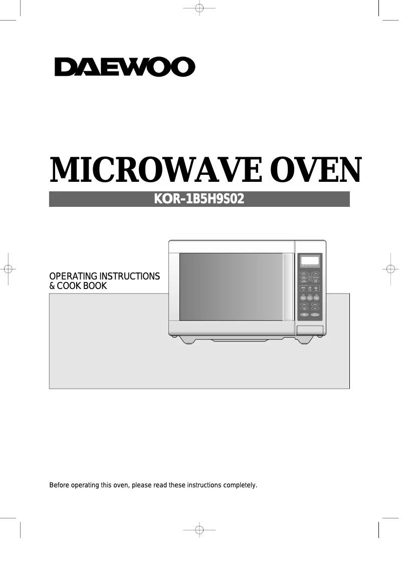 Página 1 del manual Manual de usuario Daewoo KOR-1B5H9S02