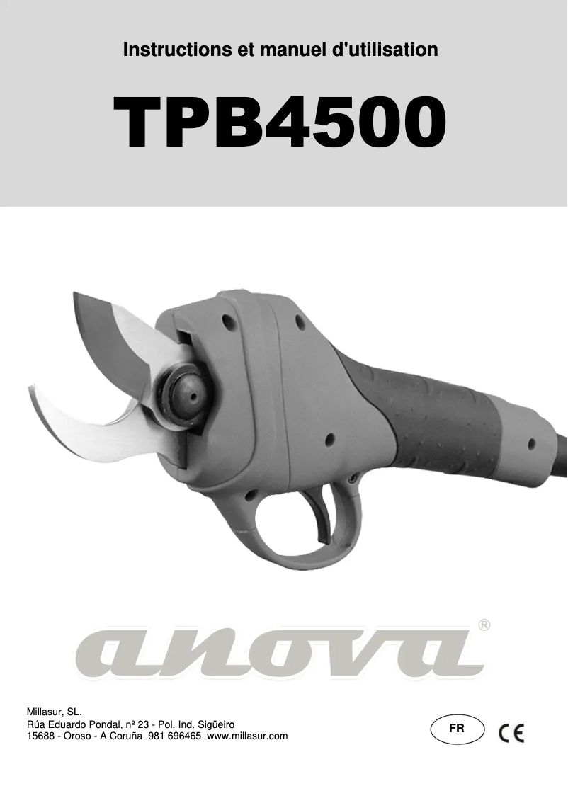 Imagen de la primera página del manual del dispositivo TPB4500