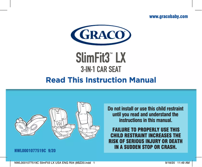 Imagen de la primera página del manual del dispositivo SlimFit3 LX