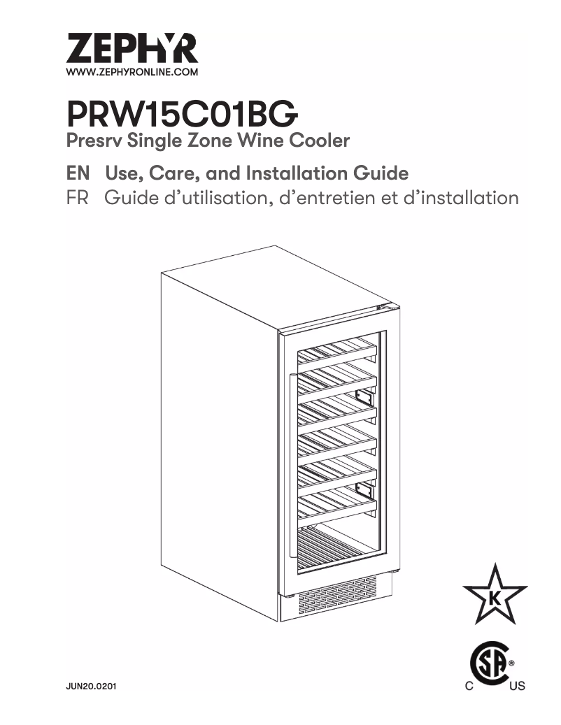 Imagen de la primera página del manual del dispositivo Presrv PRW15C01BG