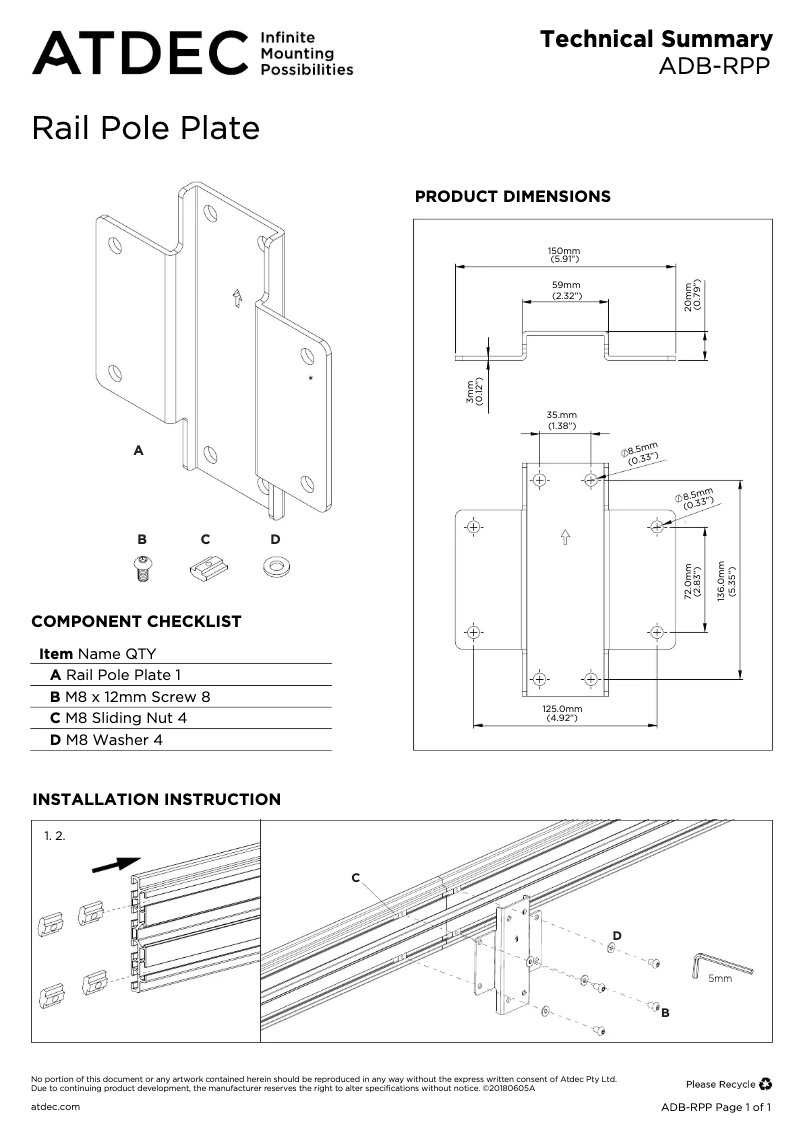 Imagen de la primera página del manual del dispositivo ADB-RPP