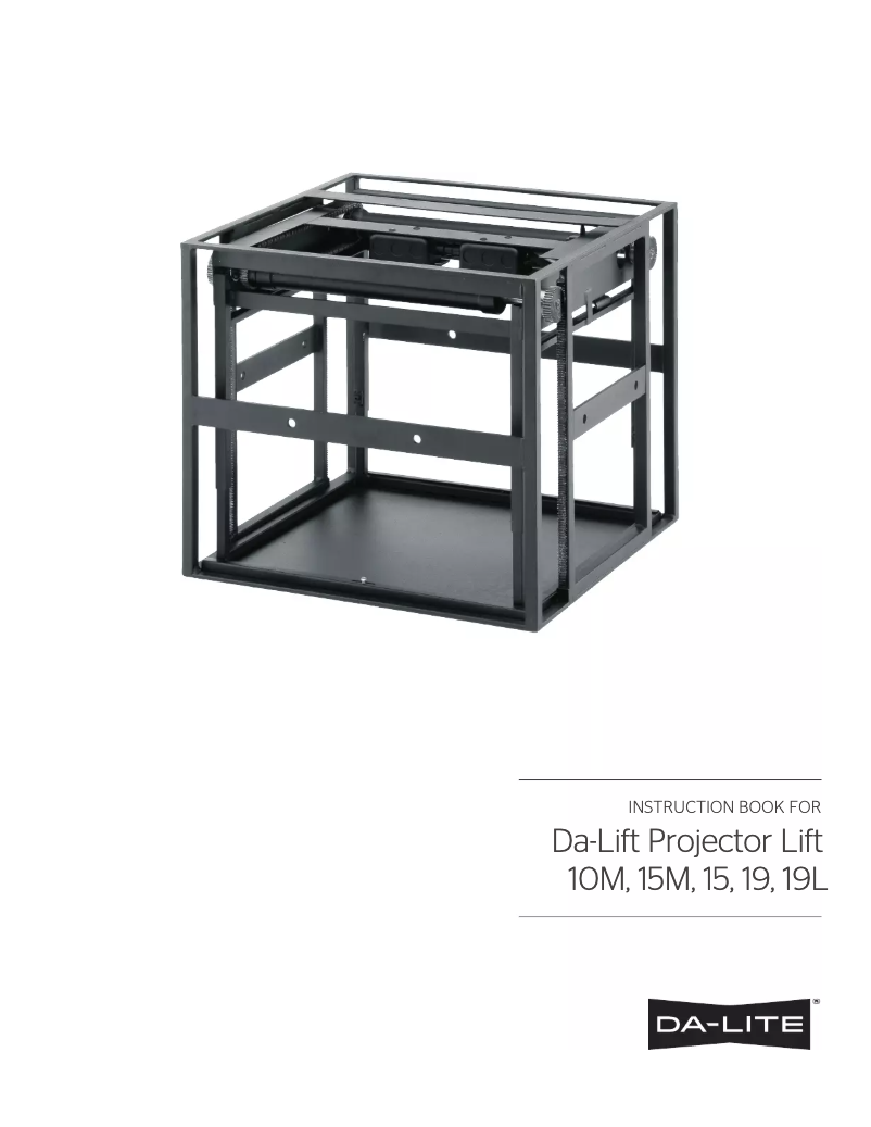 Página 1 del manual Manual de usuario Da-Lite Da-Lift 19 78089WHT