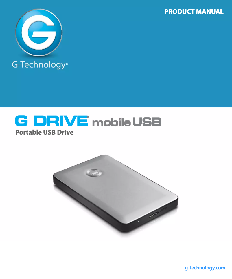 Página 1 del manual Manual de usuario G-Technology G-DRIVE mobile USB 3.0