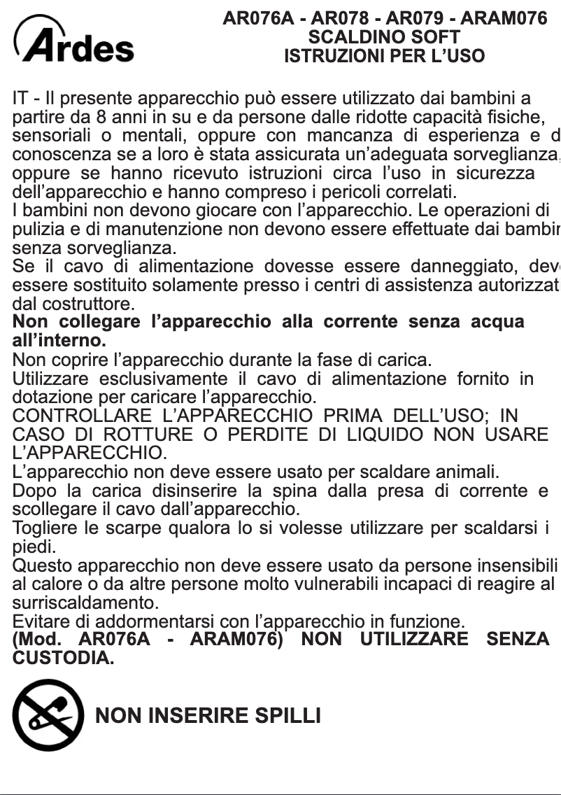 Página nº 1 - Manual de usuario Ardes AR076A