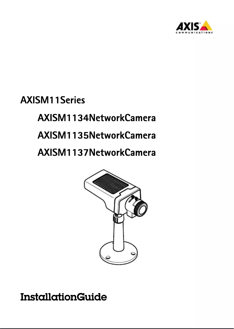 Página 1 del manual Manual de usuario Axis M1134