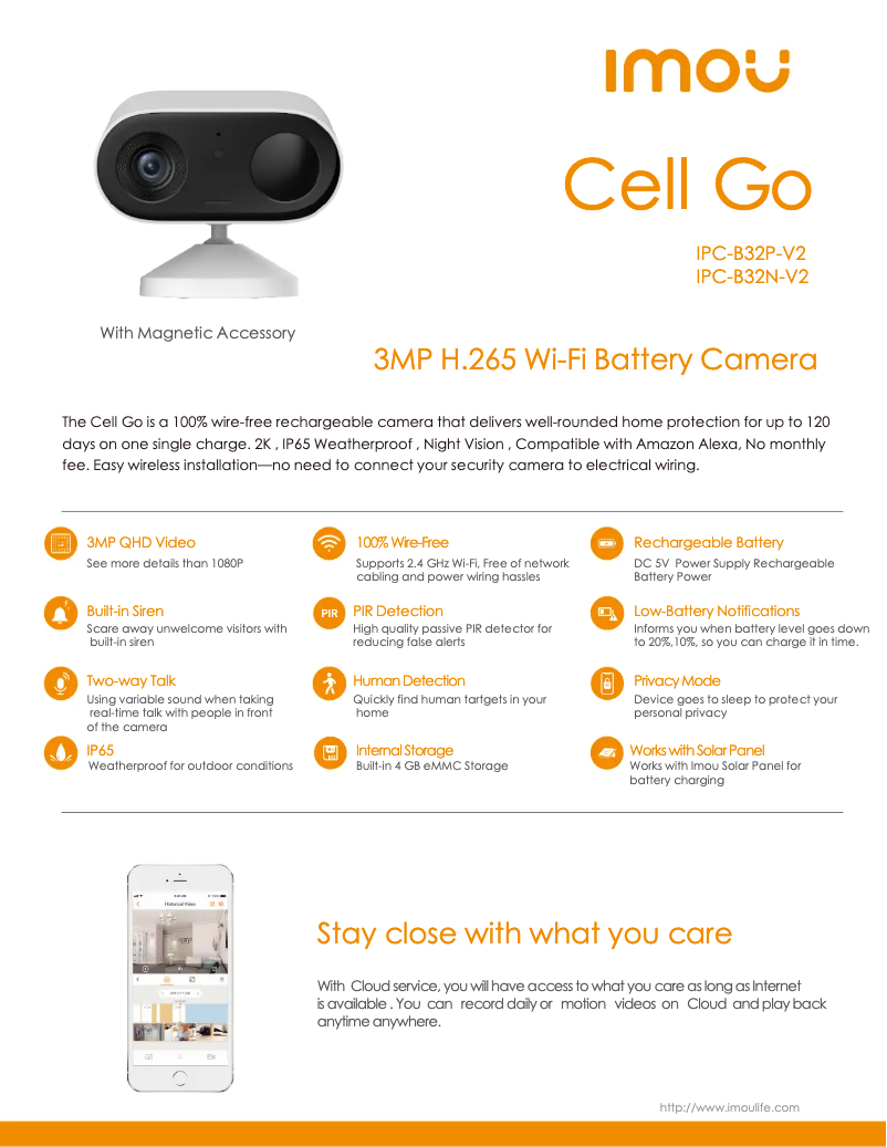 Imagen de la primera página del manual del dispositivo Cell Go