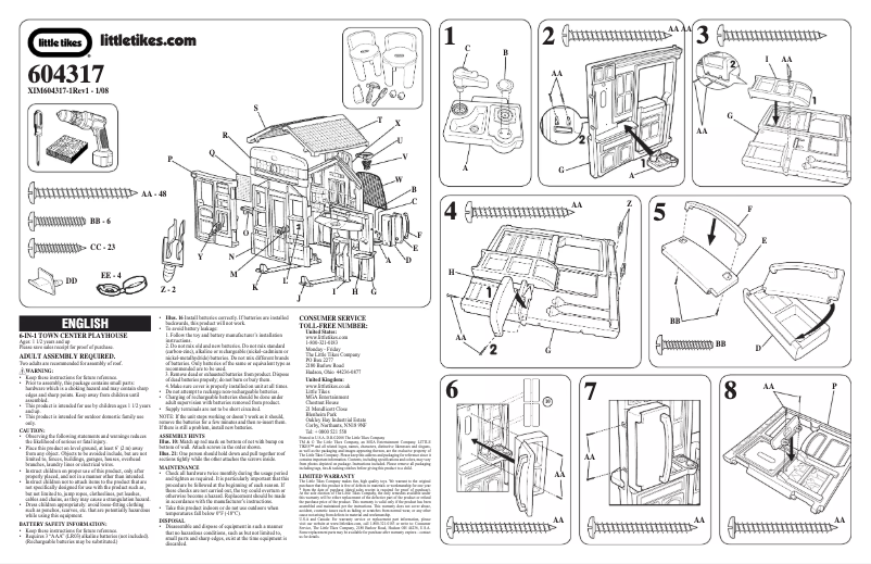 Página 1 del manual Manual de usuario Little Tikes Town Center 604317