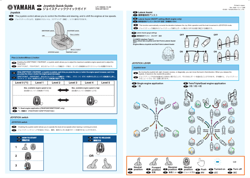 Página 1 del manual Manual de usuario Yamaha Joystick (2021)