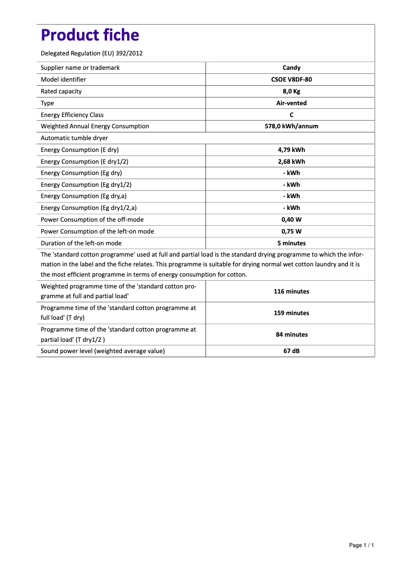Imagen de la primera página del manual del dispositivo CSOE V8DF-80
