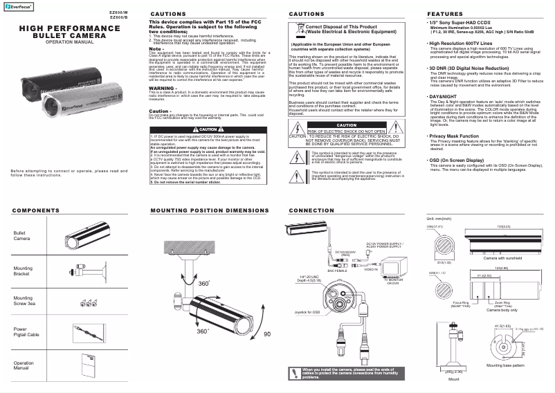 Página 1 del manual Manual de usuario EverFocus EZ600