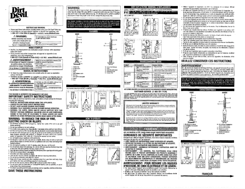 Página 1 del manual Manual de usuario Dirt Devil Swift M083410