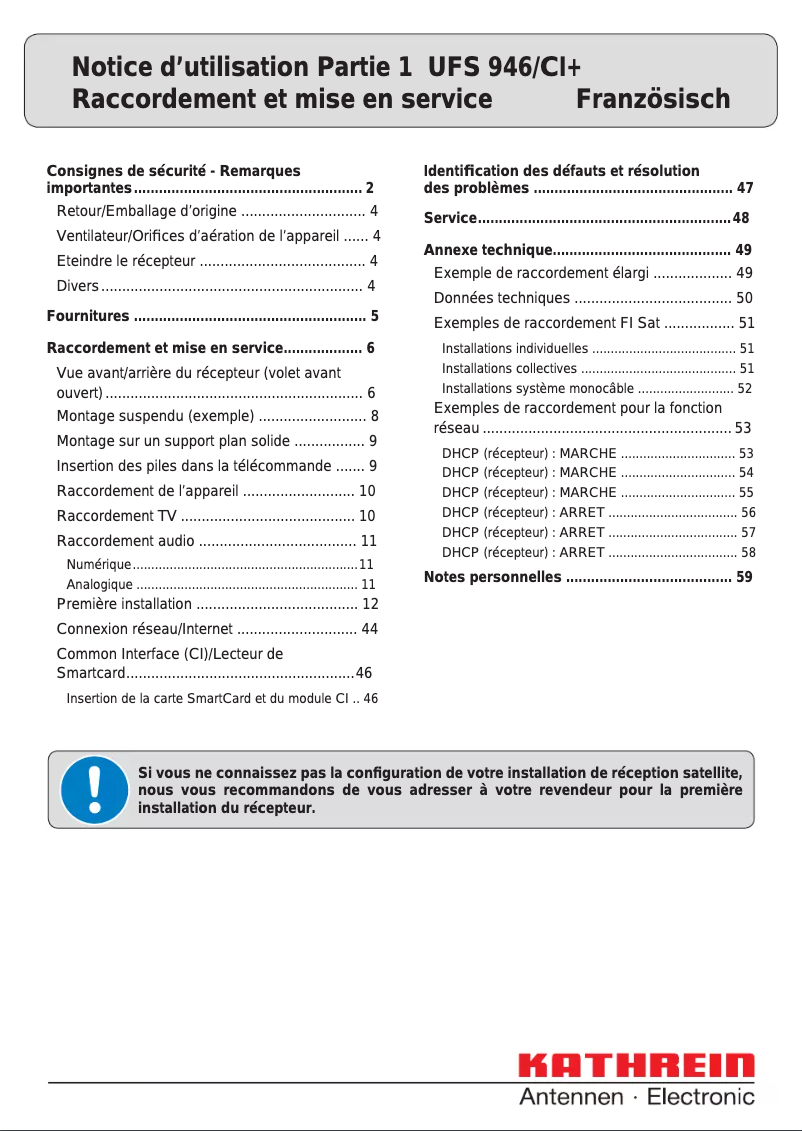 Imagen de la primera página del manual del dispositivo UFS 946