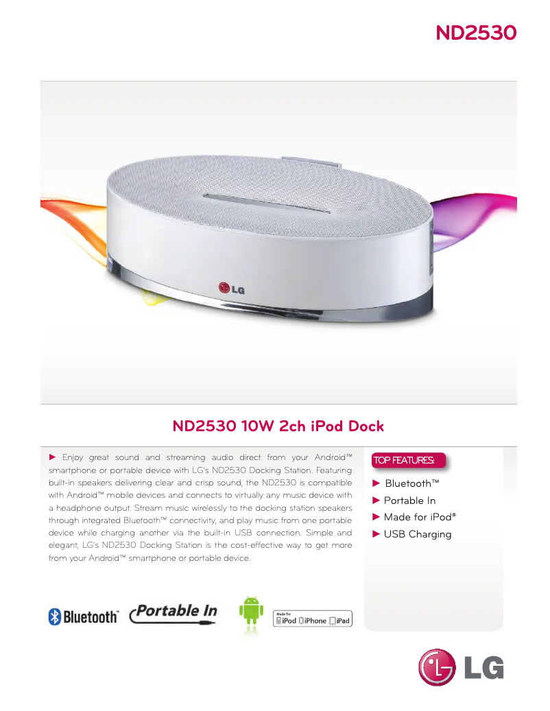 Página nº 1 - Ficha técnica LG ND2530