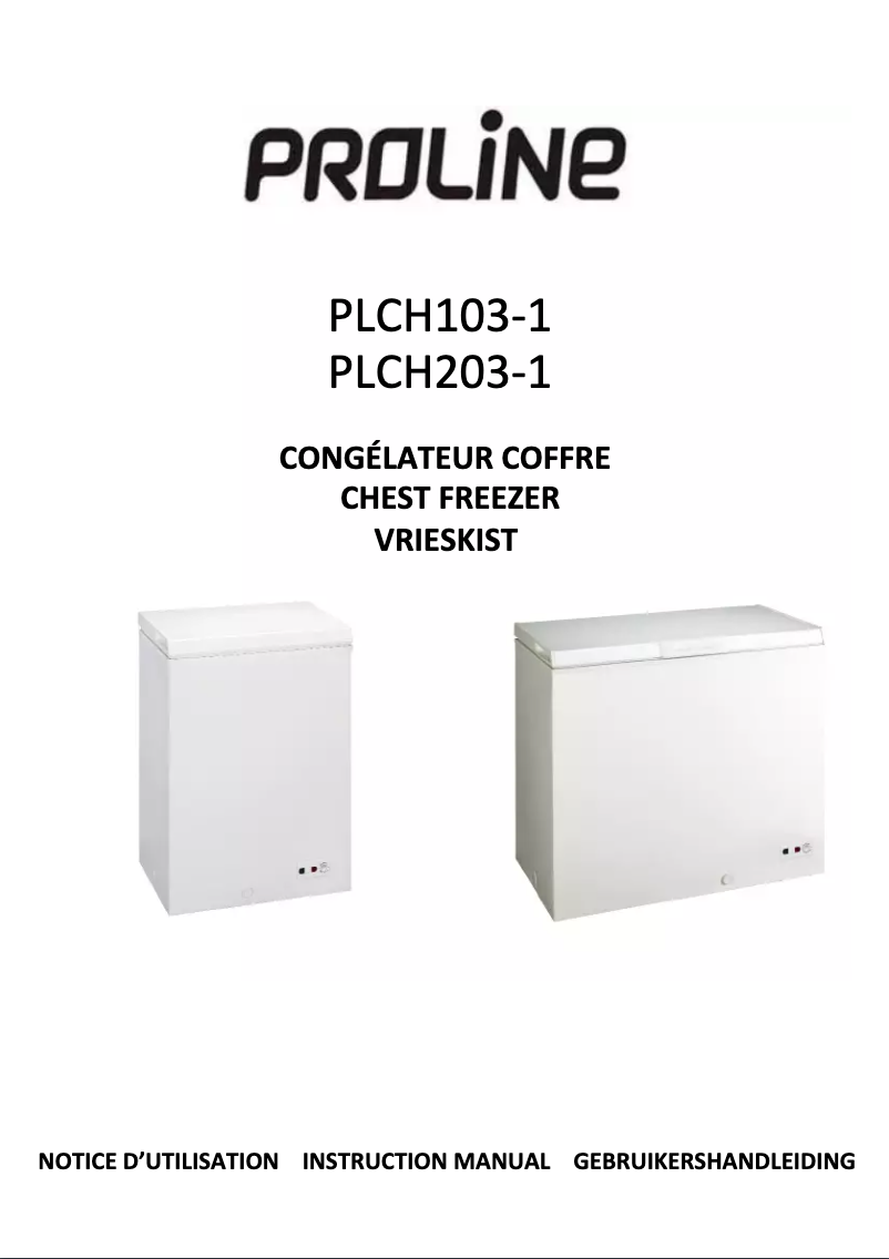 Página nº 1 - Manual de usuario Proline PLCH103-1