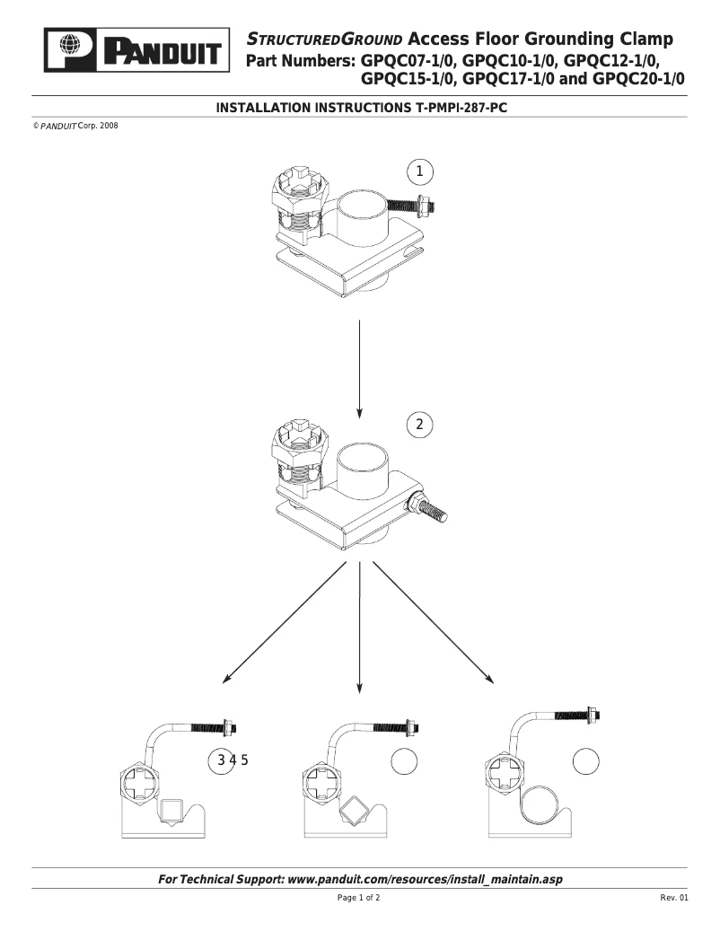 Imagen de la primera página del manual del dispositivo GPQC10-1/0