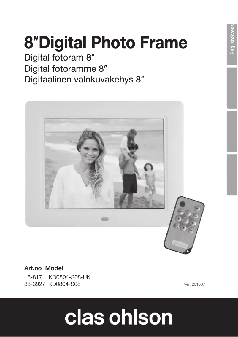 Imagen de la primera página del manual del dispositivo KD0804-S08