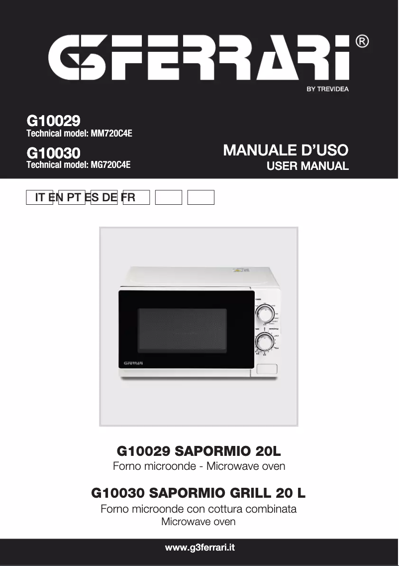 Página nº 1 - Manual de usuario G3 Ferrari Sapormio G10029
