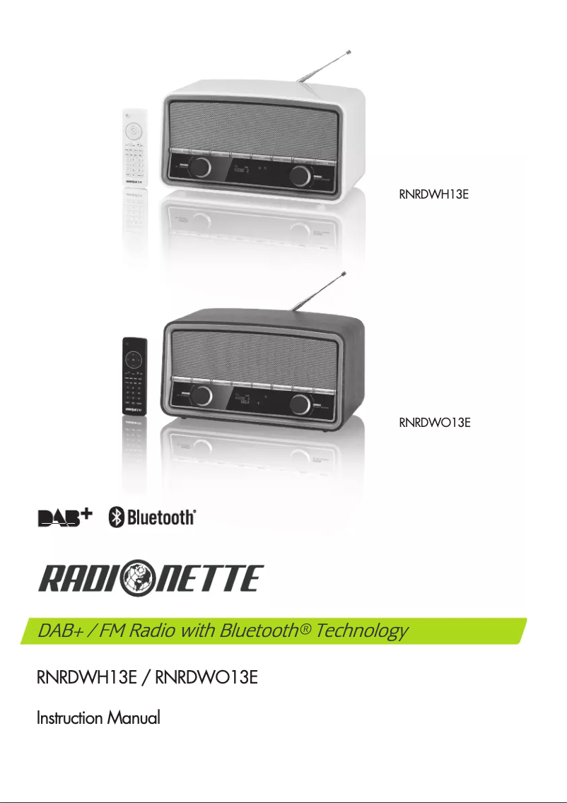 Página 1 del manual Manual de usuario Radionette RNRDWO13E