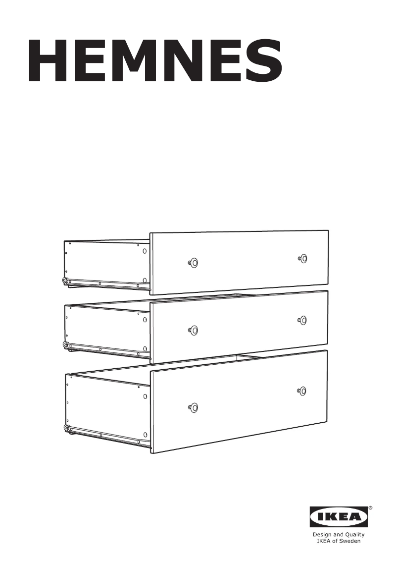 Imagen de la primera página del manual del dispositivo HEMNES 105.470.90
