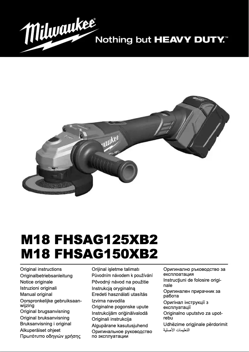 Página 1 del manual Manual de usuario Milwaukee M18 FHSAG125XB2
