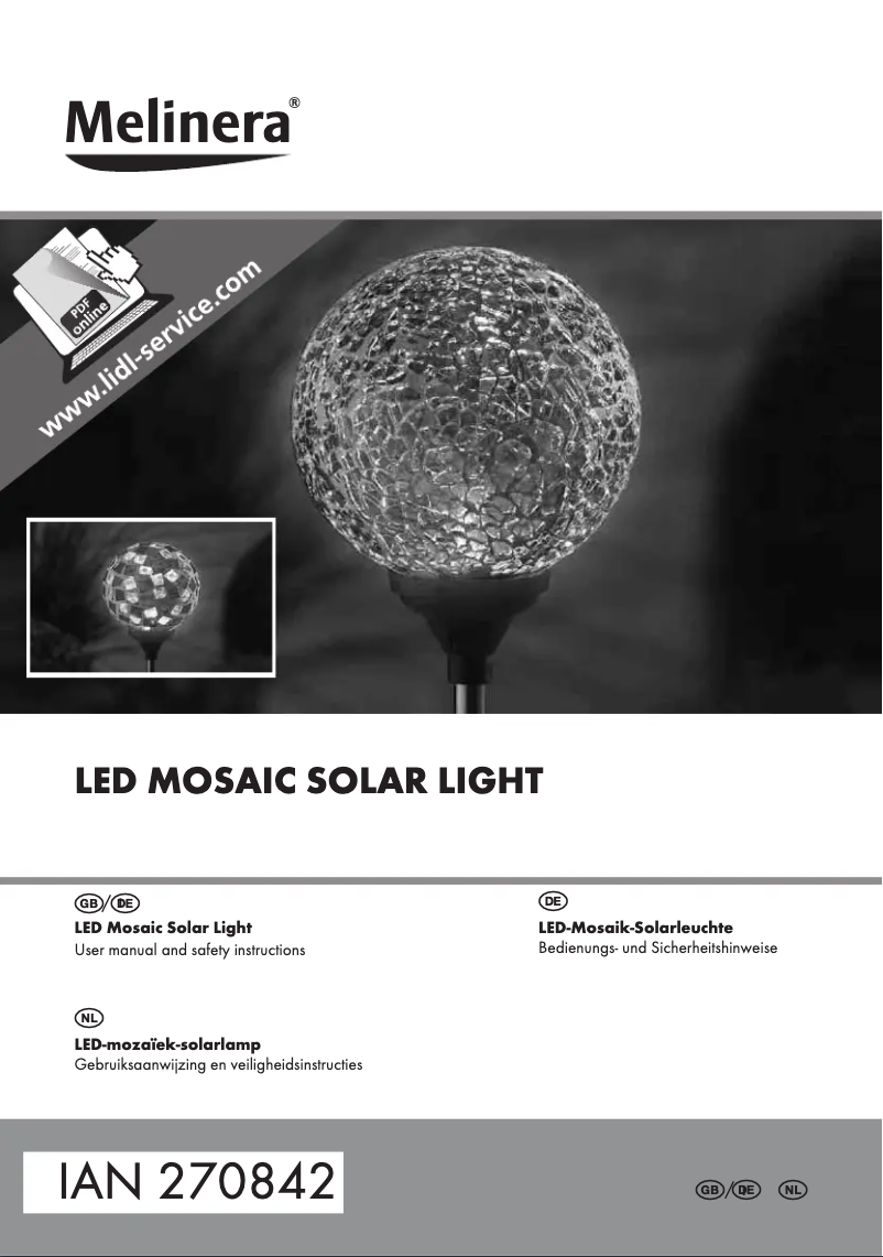 Página 1 del manual Manual de usuario Melinera IAN 270842