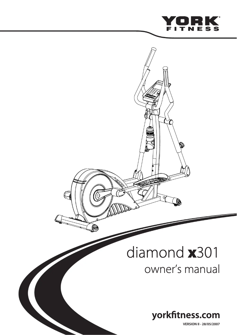 Página nº 1 - Manual de usuario York Fitness Diamond X301