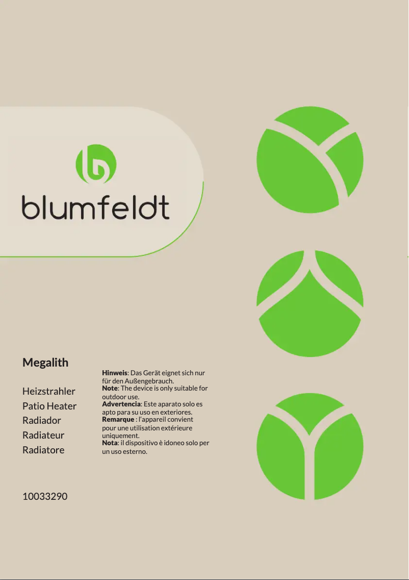 Página nº 1 - Manual de usuario Blumfeldt Megalith