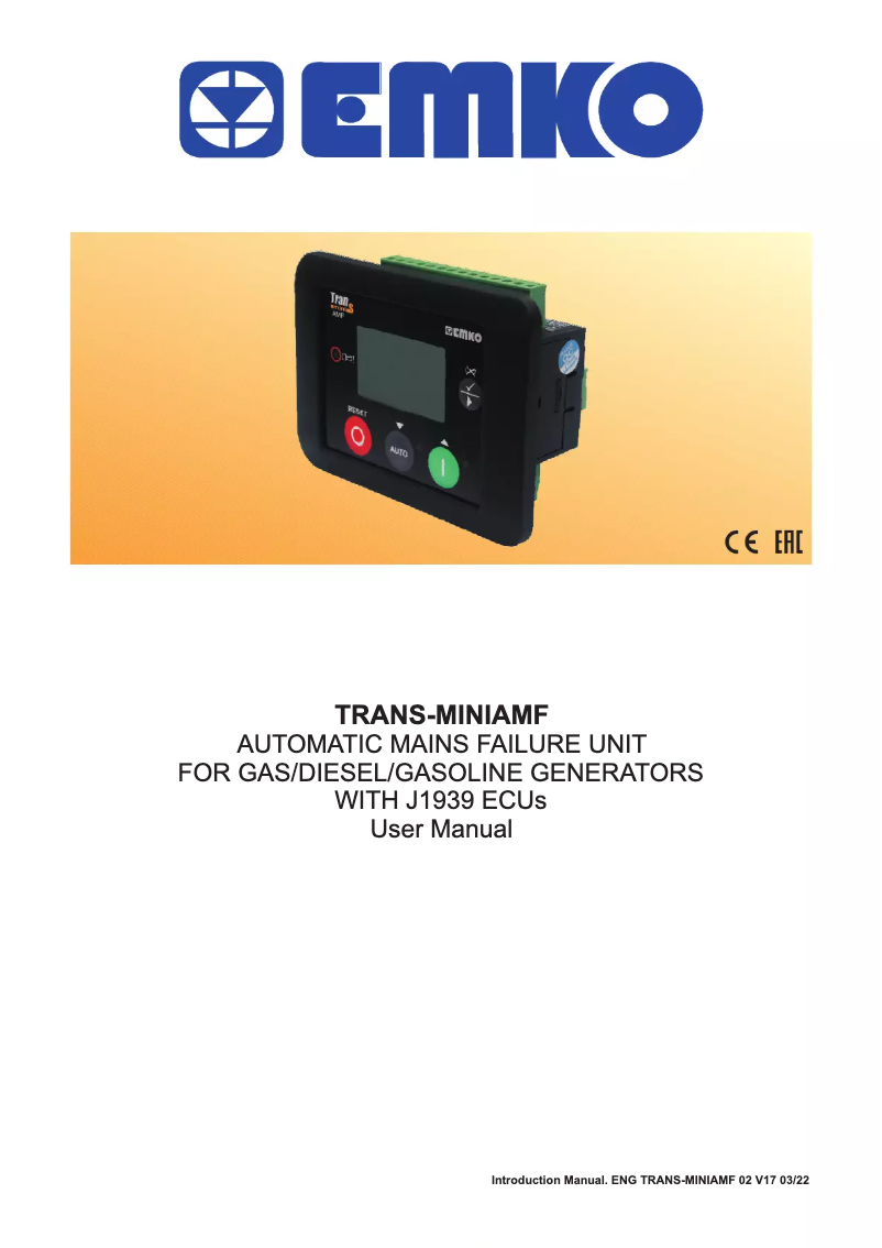 Página nº 1 - Manual de usuario Emko Trans-MiniAMF