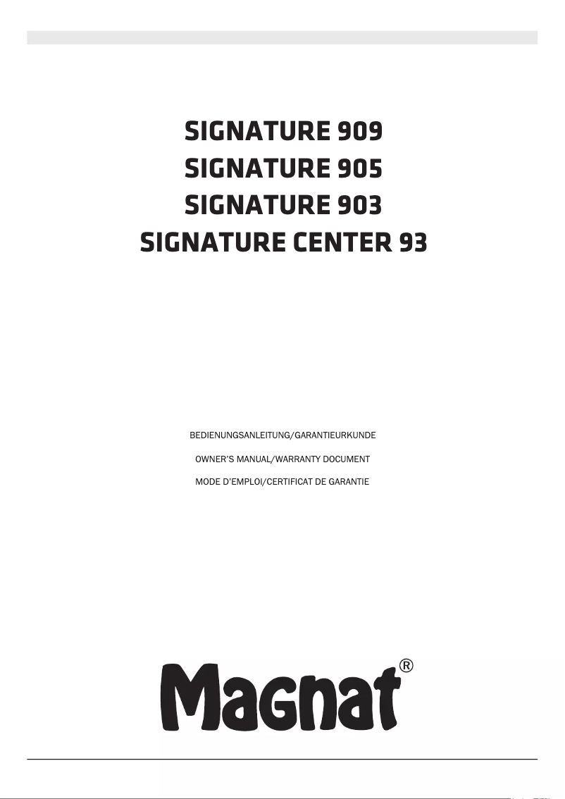 Imagen de la primera página del manual del dispositivo Signature Center 93