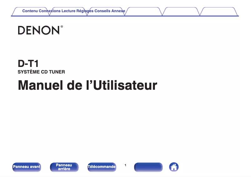 Página nº 1 - Manual de usuario Denon D-T1