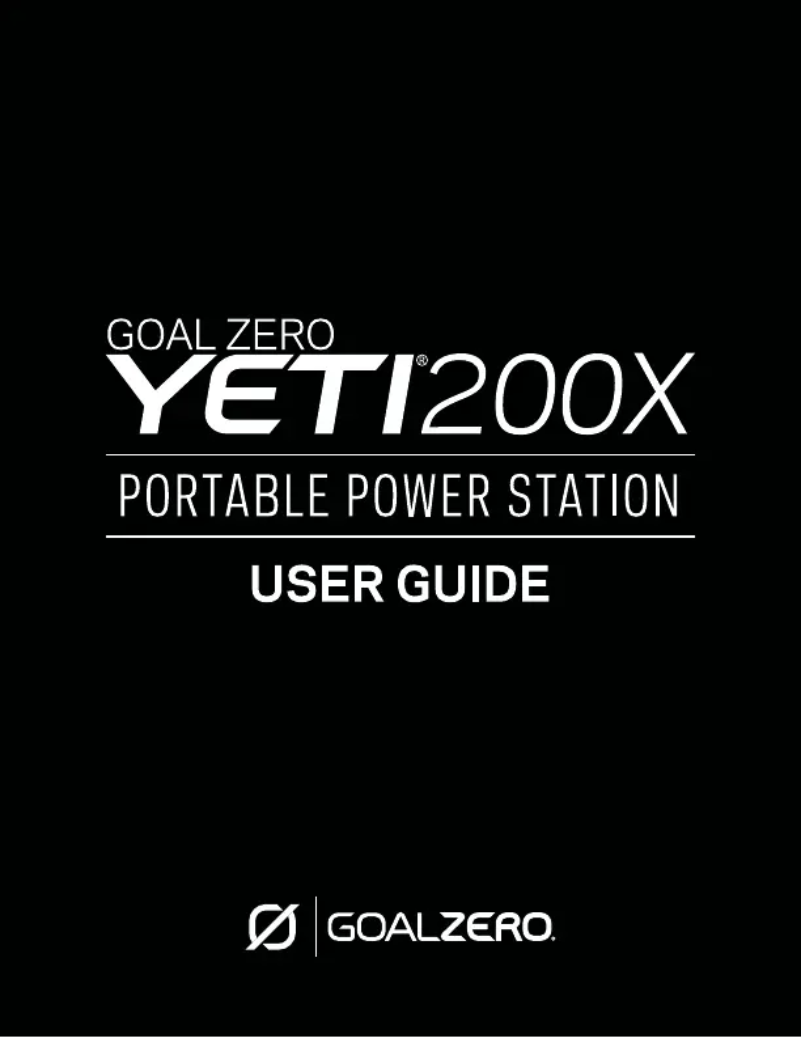 Página 1 del manual Manual de usuario Goal Zero Yeti 200X