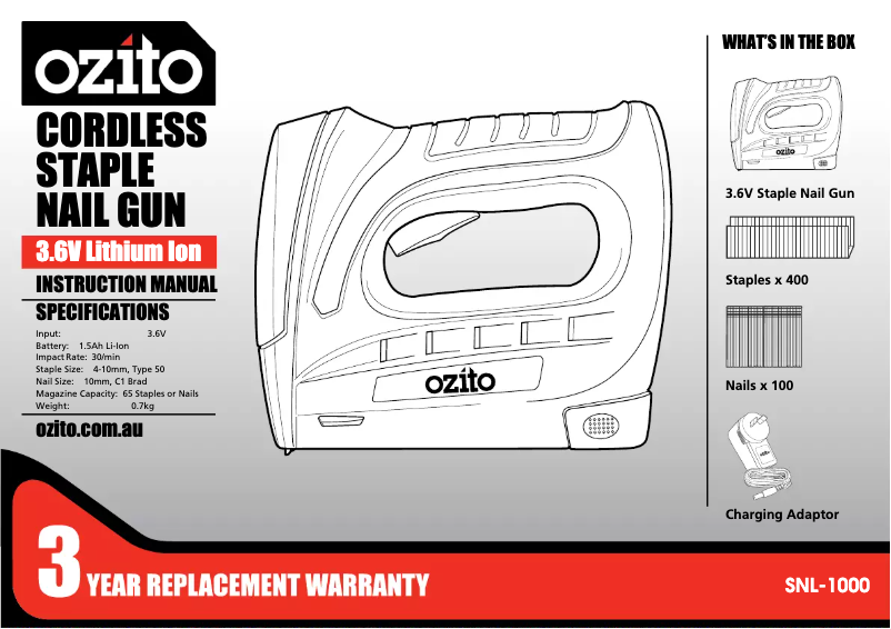 Imagen de la primera página del manual del dispositivo SNL-1000