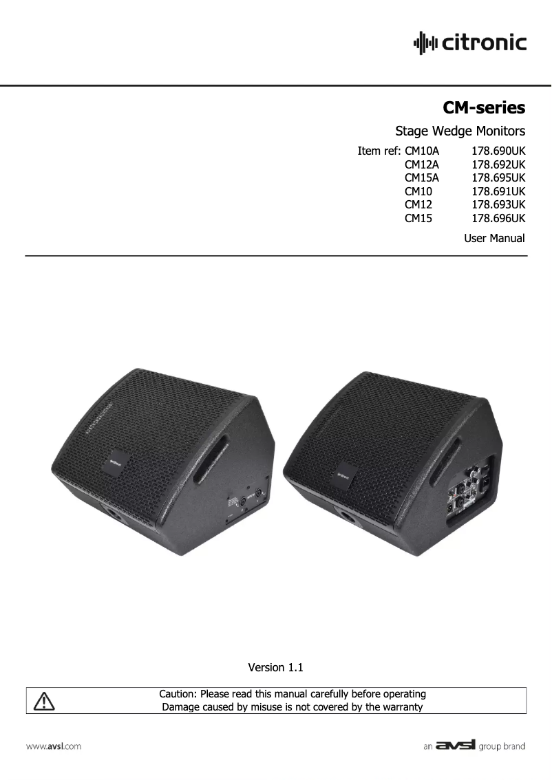 Imagen de la primera página del manual del dispositivo CM15