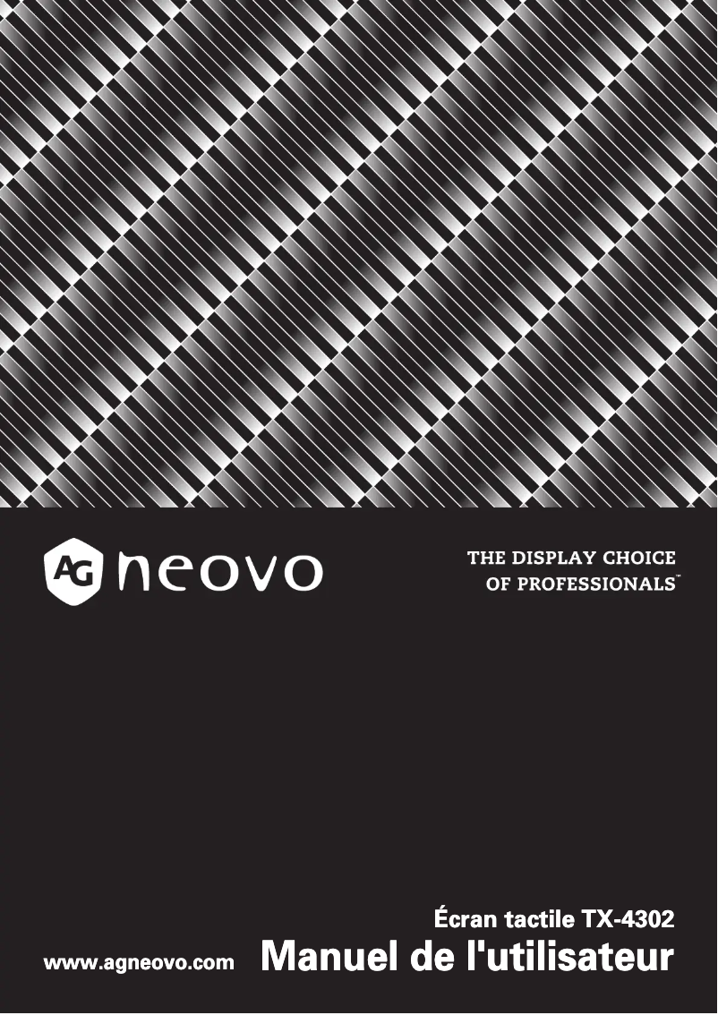 Página 1 del manual Manual de usuario AG Neovo TX-4302