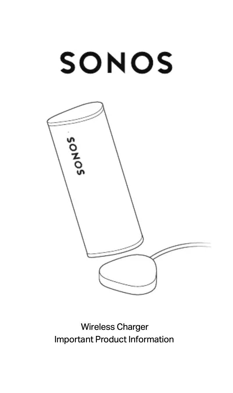 Página nº 1 - Manual de usuario Sonos Roam Wireless Charger