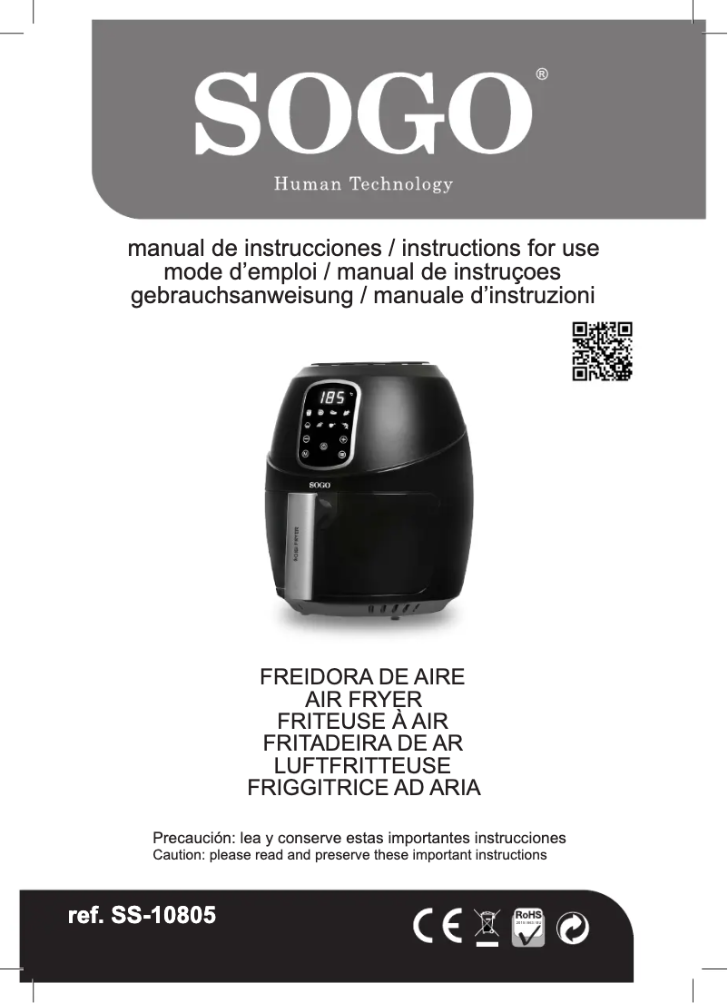 Imagen de la primera página del manual del dispositivo FRE-SS-10805