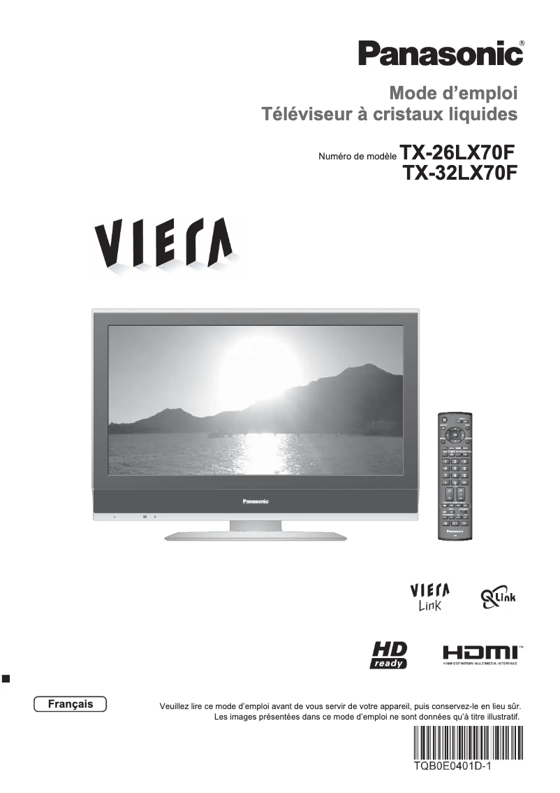 Imagen de la primera página del manual del dispositivo Viera TX-32LX70F