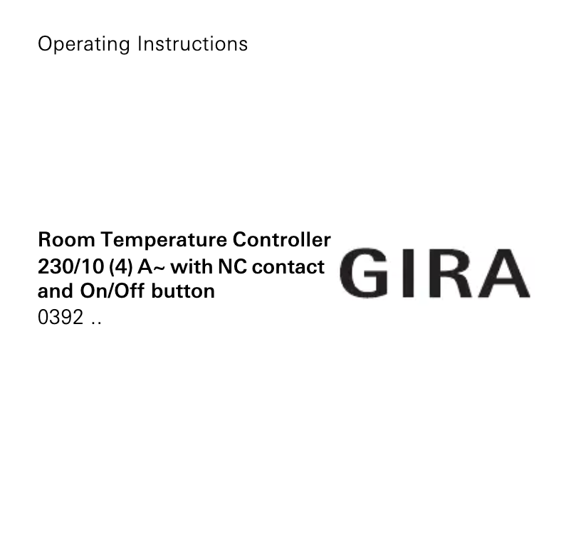 Página 1 del manual Manual de usuario Gira 039226