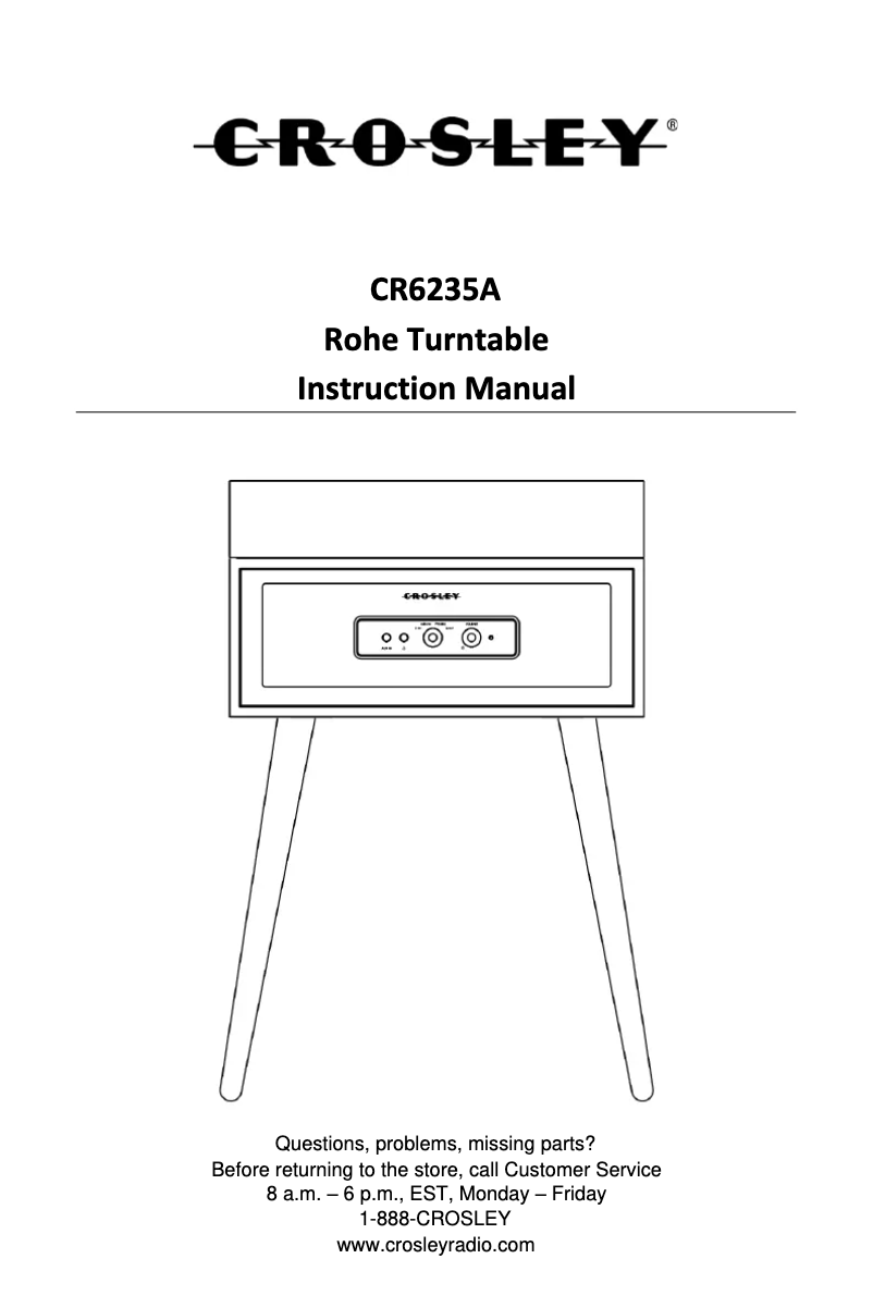 Imagen de la primera página del manual del dispositivo Rohe CR6235A