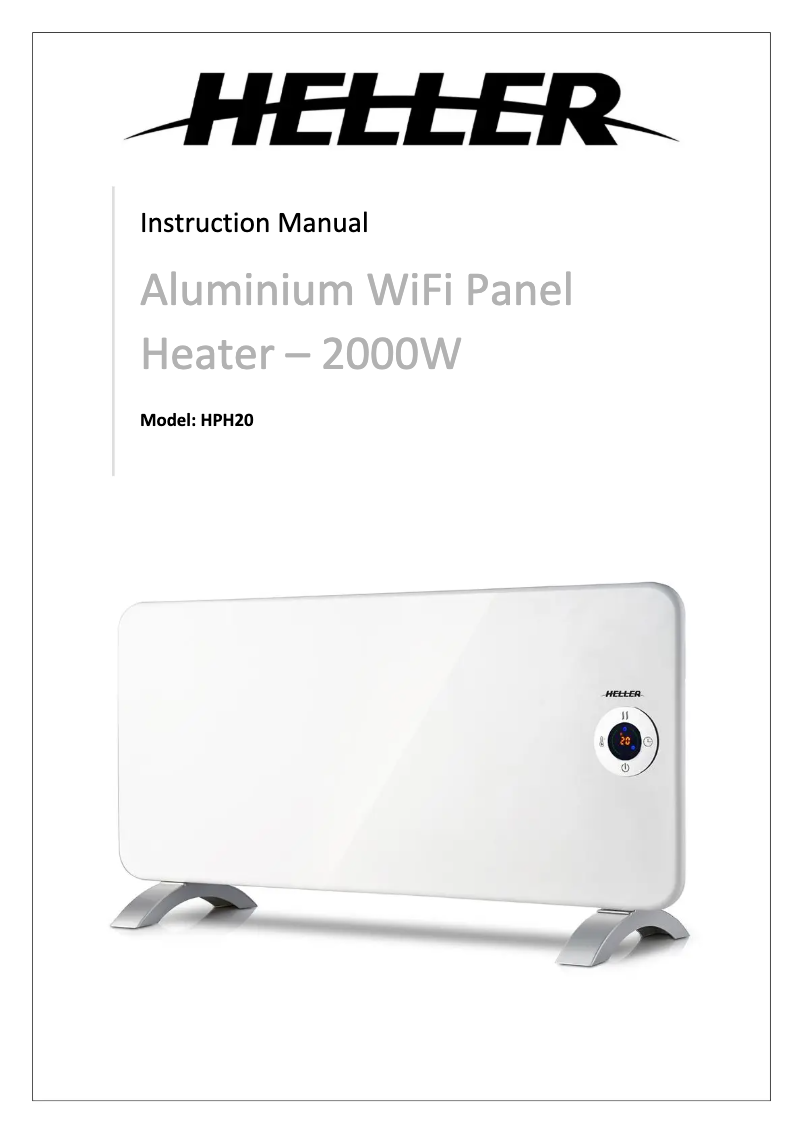 Imagen de la primera página del manual del dispositivo HPH20