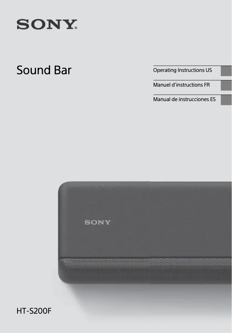 Imagen de la primera página del manual del dispositivo HTS200F