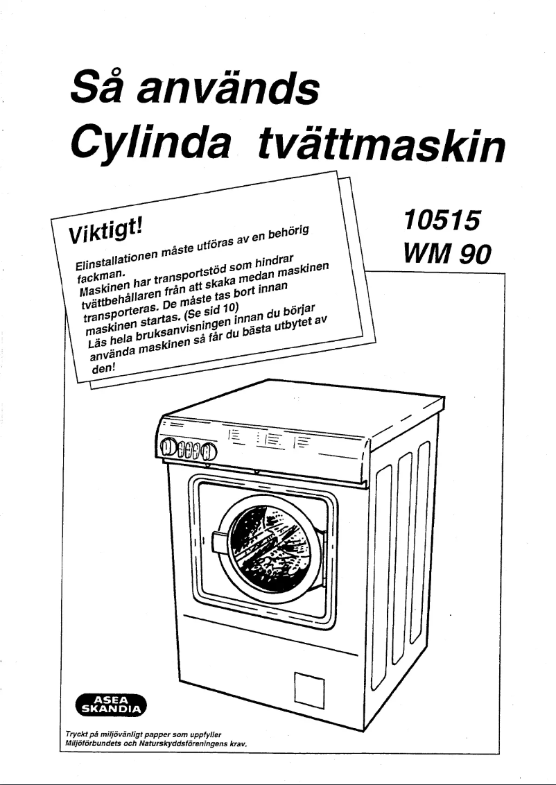 Página 1 del manual Manual de usuario Cylinda 10515 WM 90